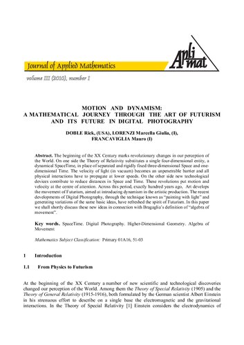 Motion And Dynamism A Mathematical Journey Through The Art Of Futurism And Its Future In Digital Photography Rick Doble