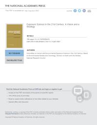 Exposure Science In The 21st Century A Vision And A Strategy 1st Edition National Research Council Division On Earth And Life Studies Board On Environmental Studies And Toxicology Committee On Human And Environmental Exposure Science In The 21st Century