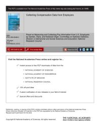 Collecting Compensation Data From Employers 1st Edition National Research Council Division Of Behavioral And Social Sciences And Education Committee On National Statistics And National Origin Race Panel On Measuring And Collecting Pay Information From Us Employers By Gender