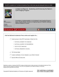 Landsat And Beyond Sustaining And Enhancing The Nations Land Imaging Program 1st Edition National Research Council Division On Engineering And Physical Sciences Space Studies Board Committee On Implementation Of A Sustained Land Imaging Program