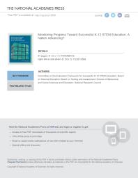 Monitoring Progress Toward Successful K12 Stem Education A Nation Advancing 1st Edition National Research Council Division Of Behavioral And Social Sciences And Education Board On Testing And Assessment Board On Science Education Committee On The Evaluation Framework For Successful K12 Stem Education