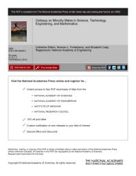 Colloquy On Minority Males In Science Technology Engineering And Mathematics 1st Edition National Academy Of Engineering Elizabeth Cady Norman L Fortenberry Catherine Didion