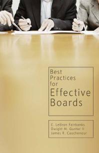 Best Practices For Effective Boards 1st Edition E Lebron Fairbanks