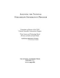 Assessing The National Streamflow Information Program 1st Edition National Research Council Division On Earth And Life Studies Water Science And Technology Board Committee On Review Of The Usgs National Streamflow Information Program