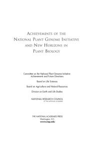 Achievements Of The National Plant Genome Initiative And New Horizons In Plant Biology 1st Edition National Research Council Division On Earth And Life Studies Board On Agriculture And Natural Resources Board On Life Sciences Committee On The National Plant Genome Initiative Achievements And Future Directions