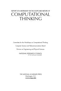 Report Of A Workshop On The Scope And Nature Of Computational Thinking 1st Edition National Research Council Division On Engineering And Physical Sciences Computer Science And Telecommunications Board Committee For The Workshops On Computational Thinking