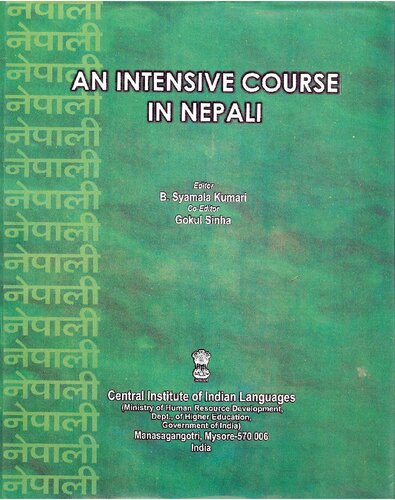 An Intensive Course In Nepali B Syamala Kumari Gokul Sinha