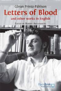 Letters Of Blood And Other Works In English 1st Edition Gran Printzphlson Robert Archambeau Larshkan Svensson Elinor Shaffer