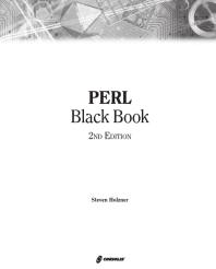 Perl Black Book Steven Holzner