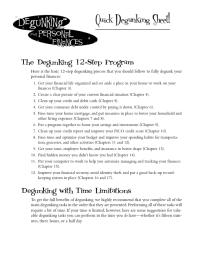 Degunking Your Personal Finances Shannon Plate
