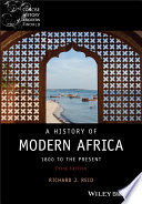 A History Of Modern Africa 3rd Richard J Reid