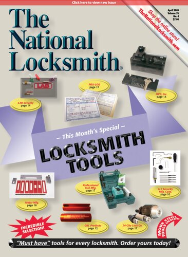 The National Locksmith Volume 76 Number 4 4th Edition The National Locksmith
