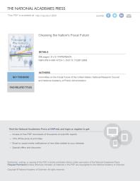Choosing The Nations Fiscal Future 1st Edition National Academy Of Public Administration National Research Council Division Of Behavioral And Social Sciences And Education Committee On The Fiscal Future Of The United States