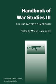 Handbook Of War Studies Iii The Intrastate Dimension 1st Edition Manus I Midlarsky