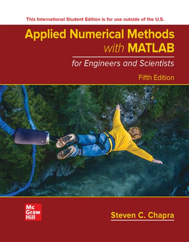 Applied Numerical Methods With Matlab For Engineers And Scientists 5th Edition Steven C Chapra