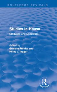 Studies In Hausa Language And Linguistics First Edition Graham Furniss Philip J Jaggar