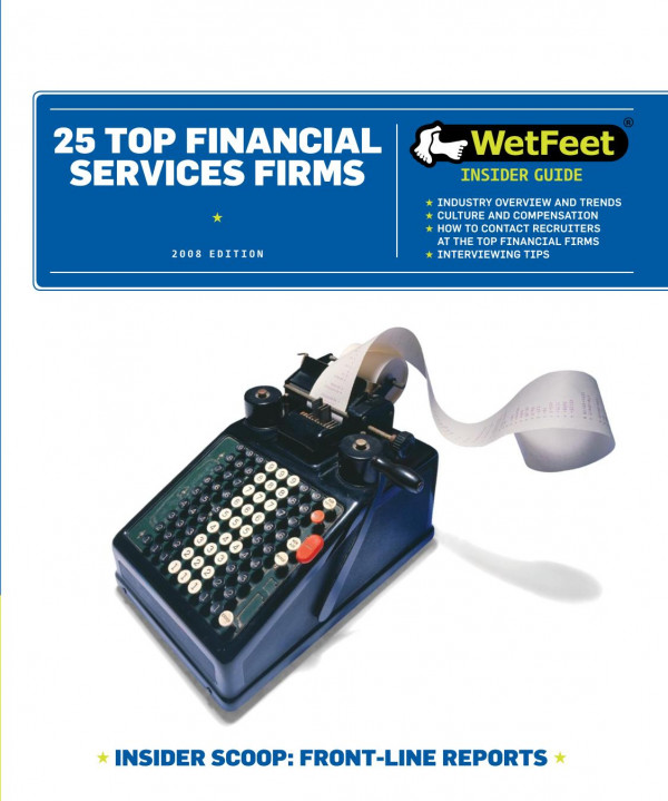 25 Top Financial Services Firms Wetfeet
