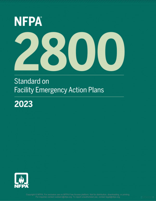 Nfpa 2800 Standard On Facility Emergency Action Plans 2023 Edition 2023th Edition Technical Committee On Building Fire And Life Safety Directors