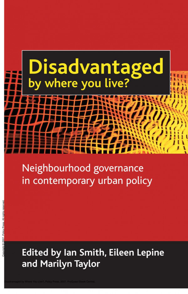 Disadvantaged By Where You Live 1st Edition Smith Lepine Taylor