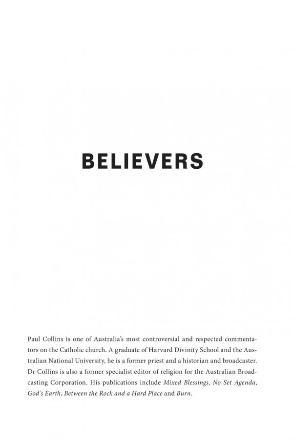 Believers Does Australian Catholicism Have A Future 1st Edition Paul Collins