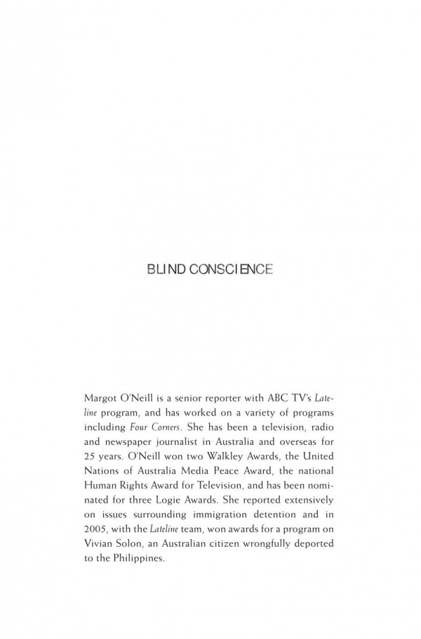 Blind Conscience 1st Edition Margot Oneill