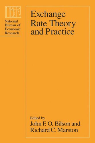 Exchange Rate Theory And Practice John F Bilson Editor Richard C Marston Editor