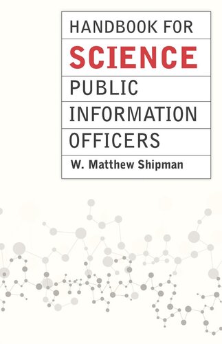 Handbook For Science Public Information Officers W Matthew Shipman