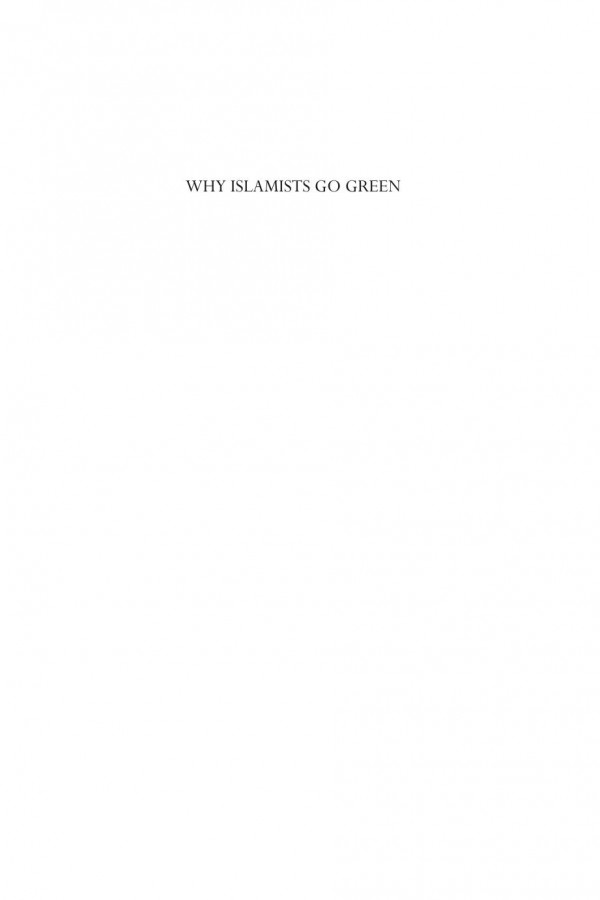 Why Islamists Go Green Emmanuel Karagiannis