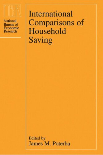 International Comparisons Of Household Saving James M Poterba Editor