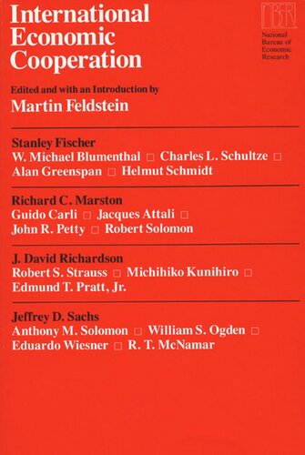 International Economic Cooperation Martin Feldstein Editor