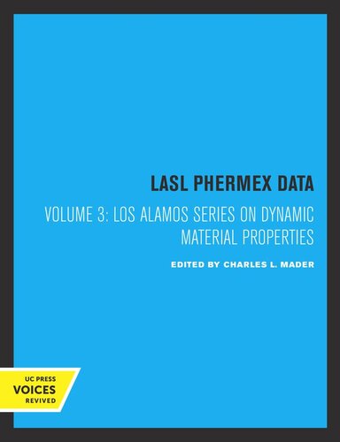 Lasl Phermex Data Volume 3 Lasl Phermex Data Vol Iii Reprint 2019