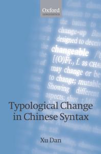 Typological Change In Chinese Syntax Dan Xu