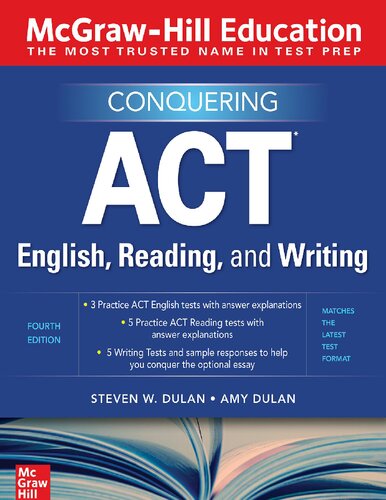 Mcgrawhill Education Conquering Act English Reading And Writing Fourth Edition Steven W Dulan Amy Dulan