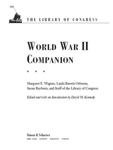 The Library Of Congress World War Ii Companion David M Kennedy