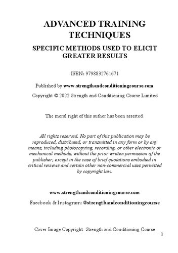 Advanced Training Techniques Specific Methods Used To Elicit Greater Results Jason Curtis