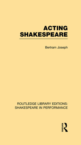 Acting Shakespeare Bertram Leon Joseph