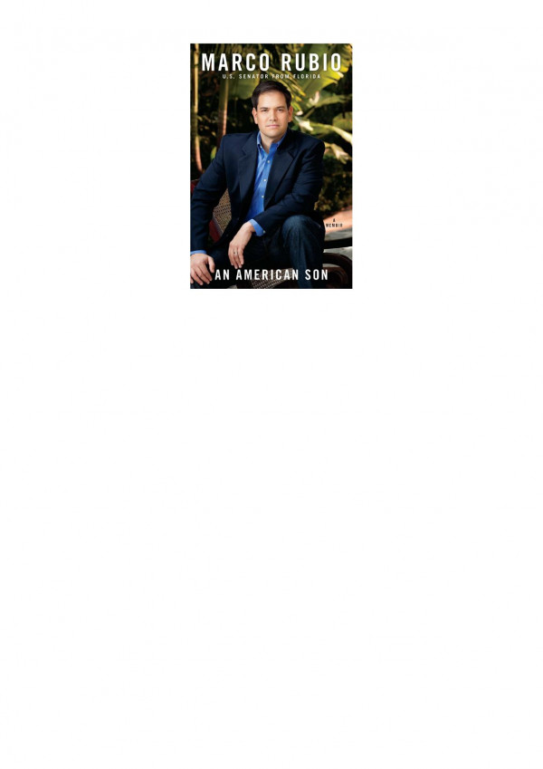 An American Son A Memoir Marco Rubio