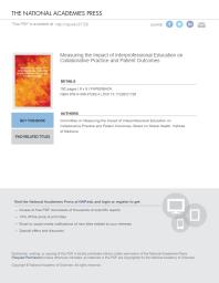 Measuring The Impact Of Interprofessional Education On Collaborative Practice And Patient Outcomes 1st Edition