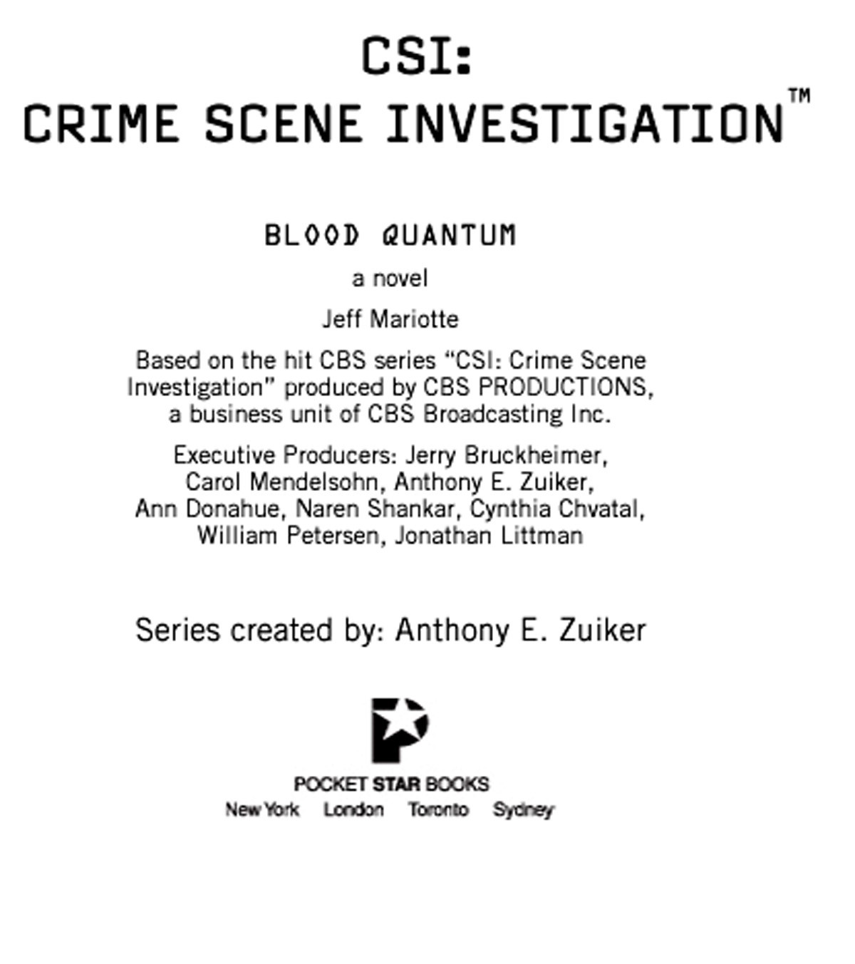 Blood Quantum Jeff Mariotte