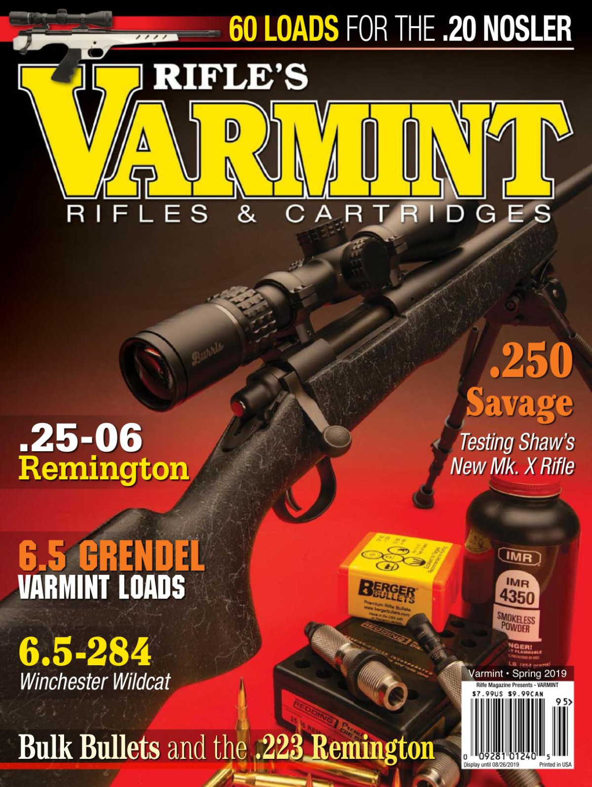 Varmint Rifles Cartridges Magazine Spring 2019 Staff