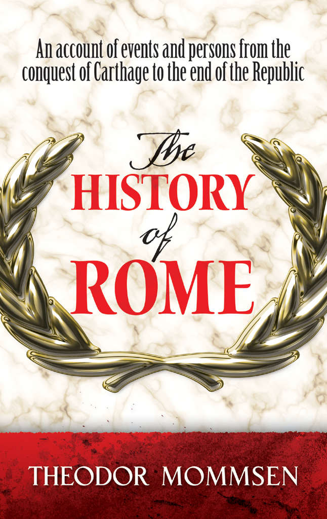 The History Of Rome Dover Books On History Political And Social Science Theodor Mommsen