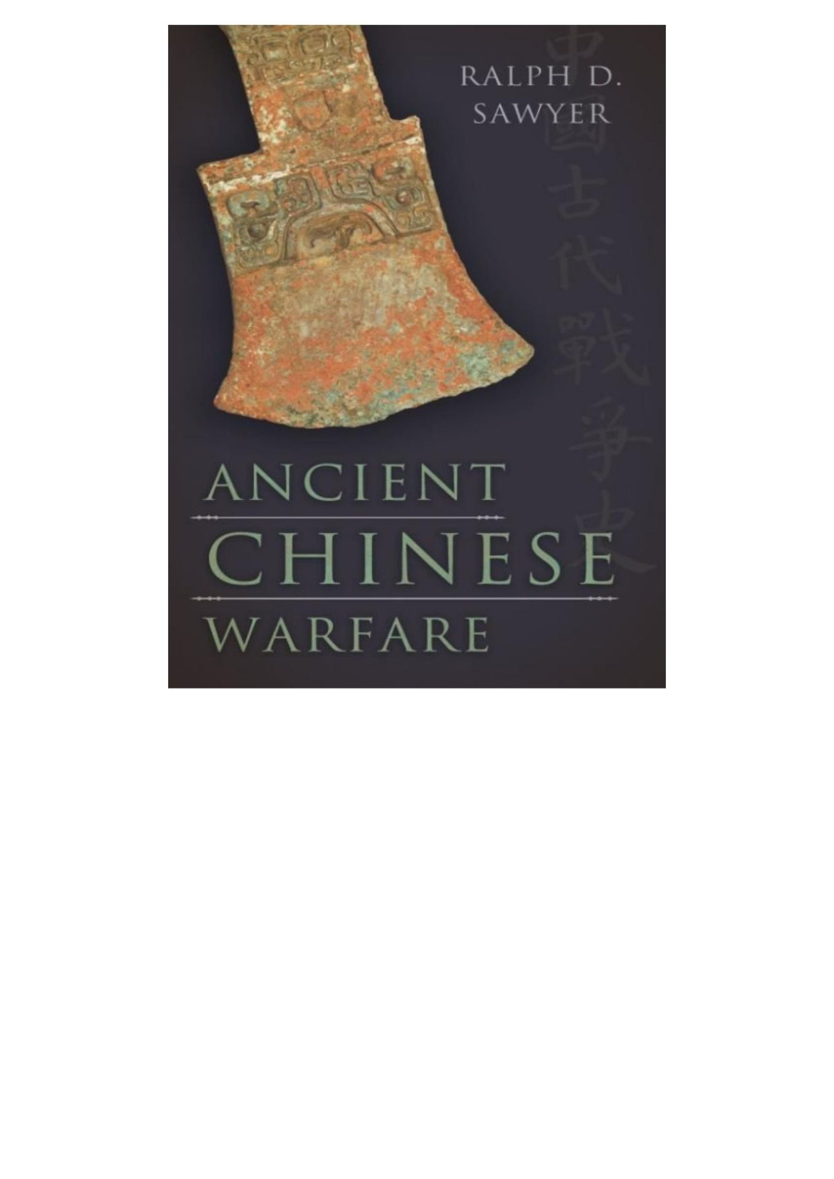Ancient Chinese Warfare Ralph D Sawyer