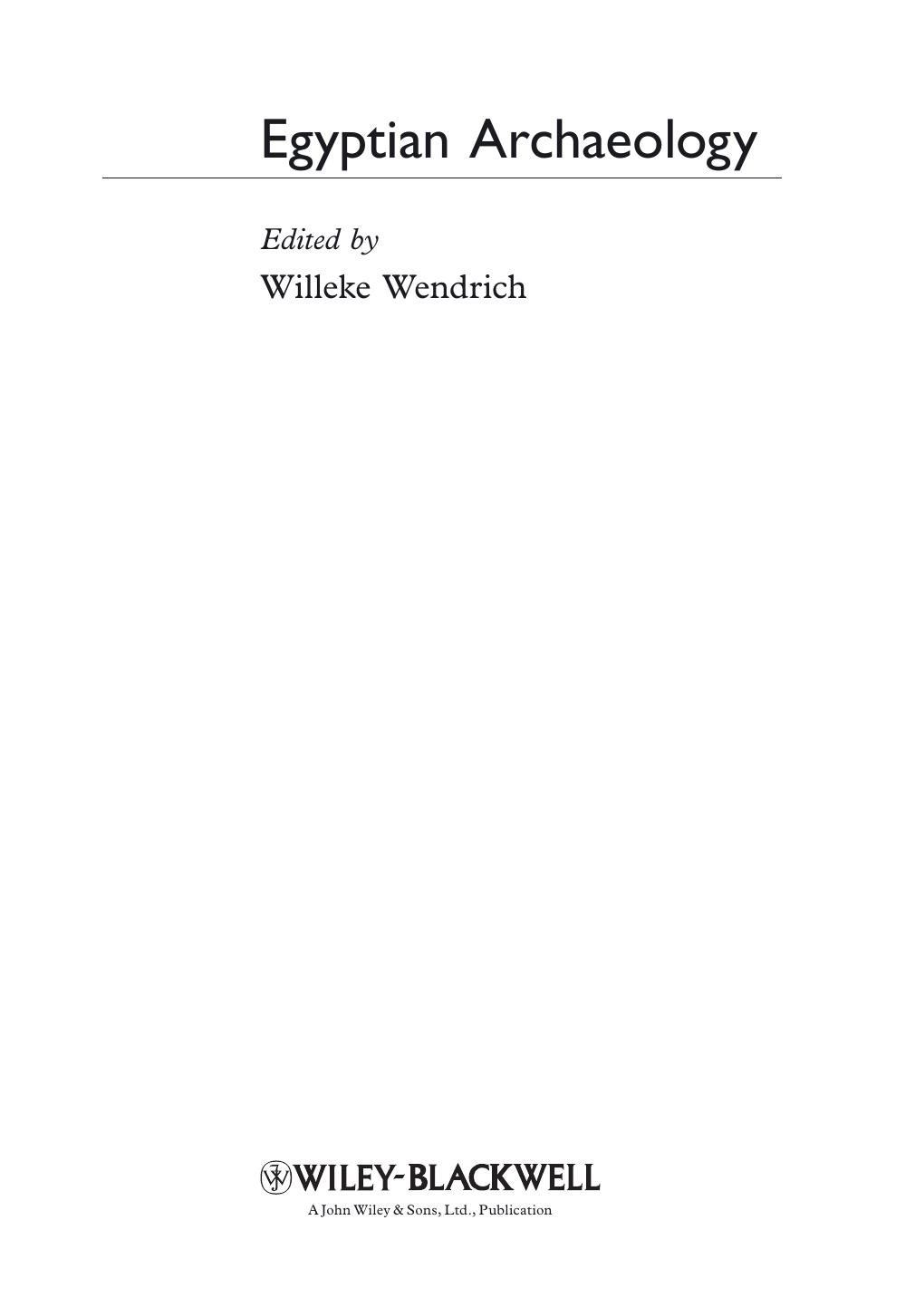 Egyptian Archaeology Willeke Wendrich