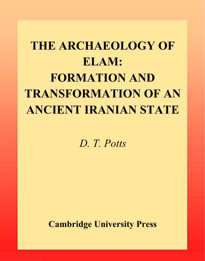 Archaeology Of Elam Formation And Transformation Of An Ancient Iranian State 1st Edition Daniel T Potts