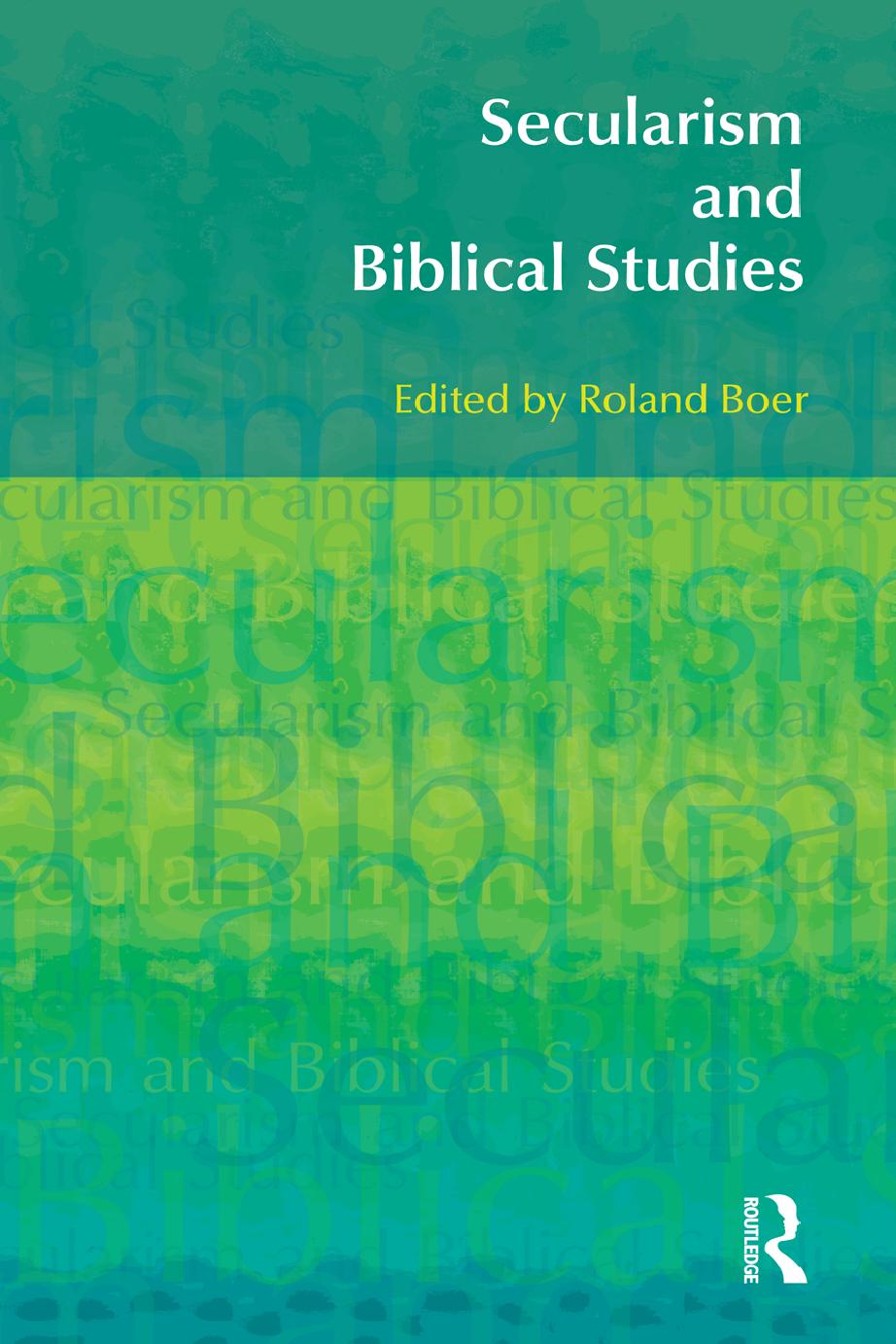 Secularism And Biblical Studies Roland Boer Eds