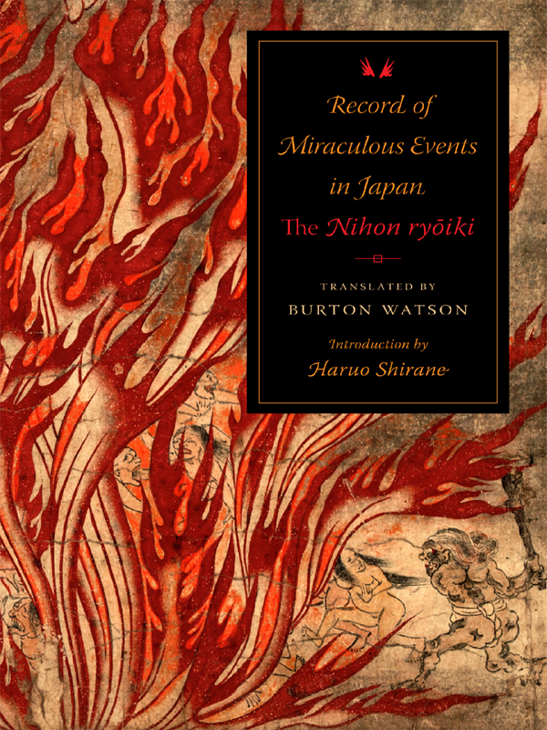 Record Of Miraculous Events In Japan Burton Watson
