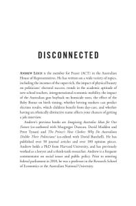 Disconnected 1st Edition Andrew Leigh