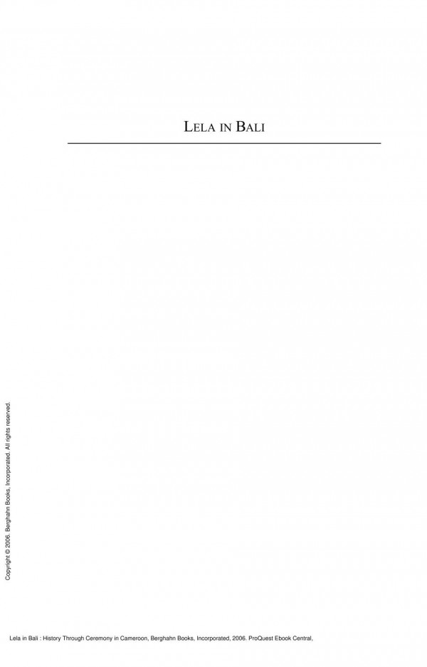 Lela In Bali History Through Ceremony In Cameroon 1st Edition Richard Fardon