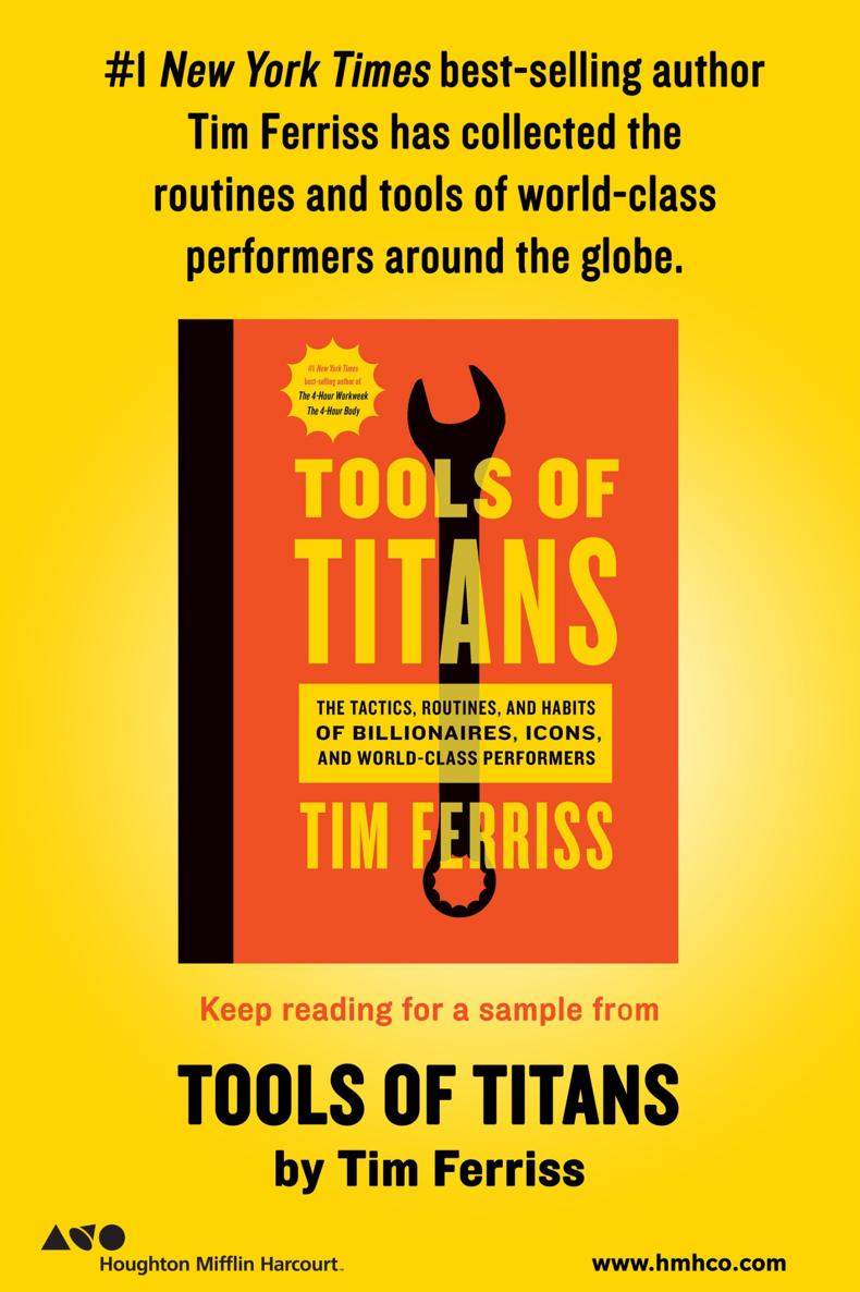 Tribe Of Mentors Tools Of Titans Timothy Ferriss