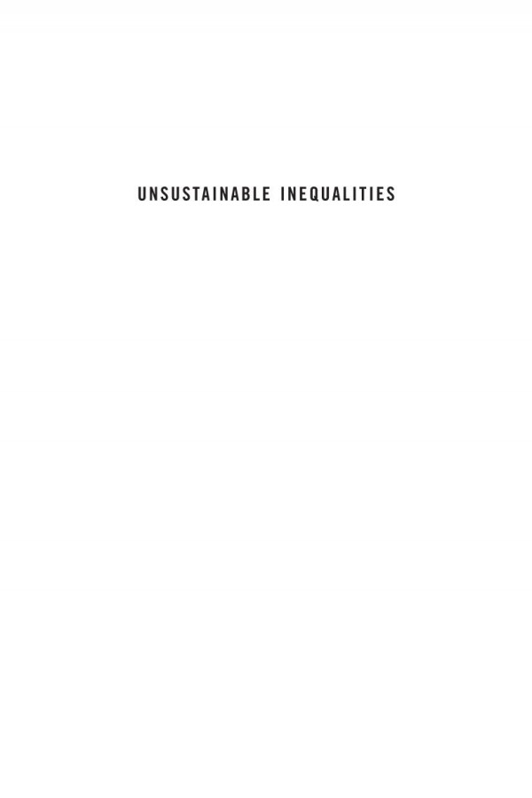 Unsustainable Inequalities Social Justice And The Environment Lucas Chancel